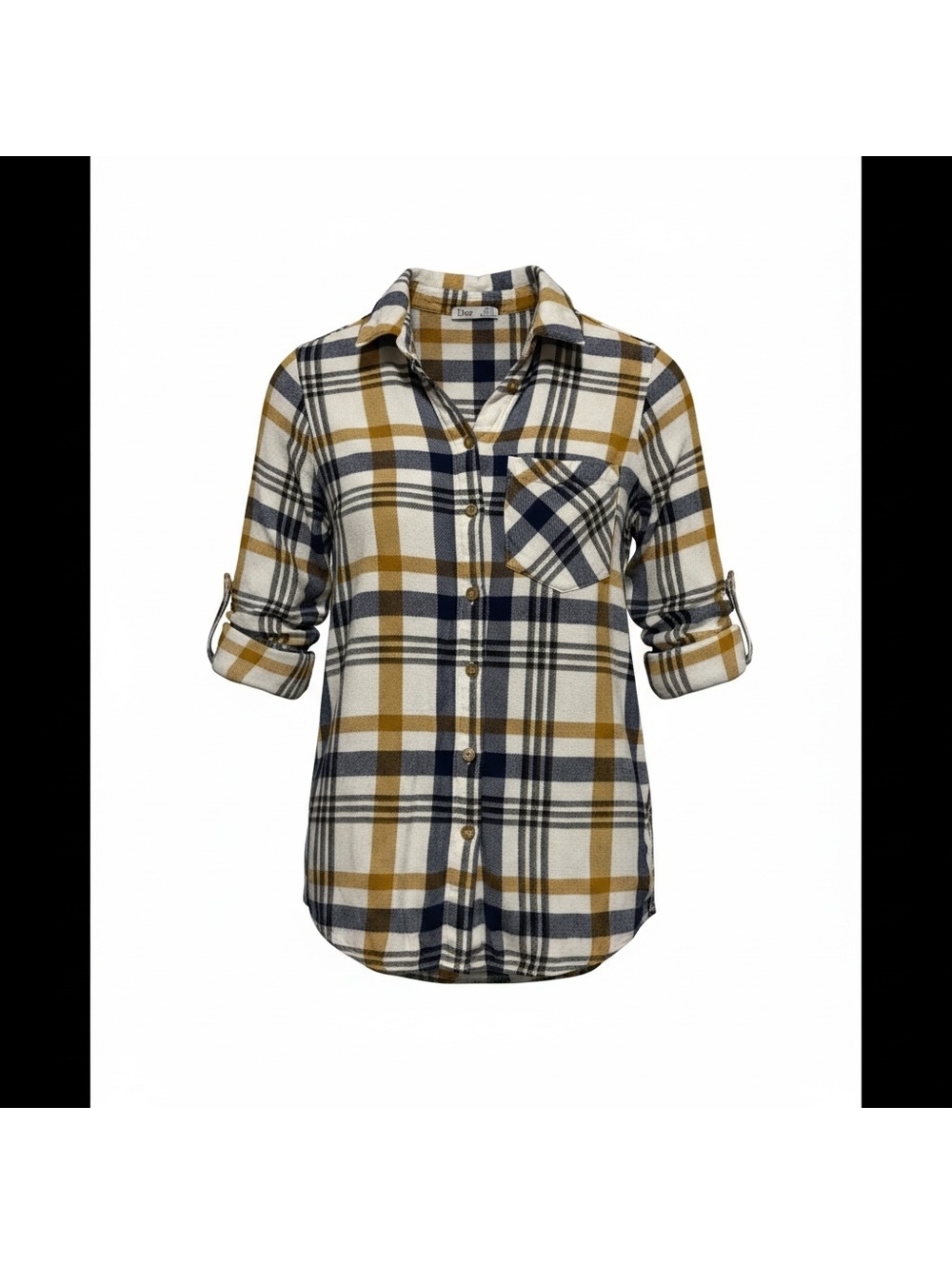 Dex Women's Plaid Fall Casual Button-Up Shirt Size Small